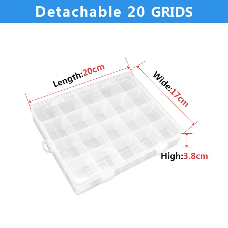 Variabler Organizer 2-24 Fächer für Kleinteile: Schmuck, Schrauben, Werkzeug