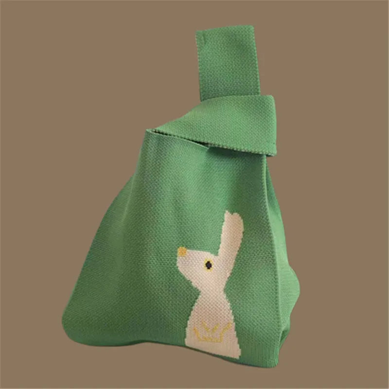 Handgefertigte kleine gestrickte Handtasche für Damen, vielseitig und leicht