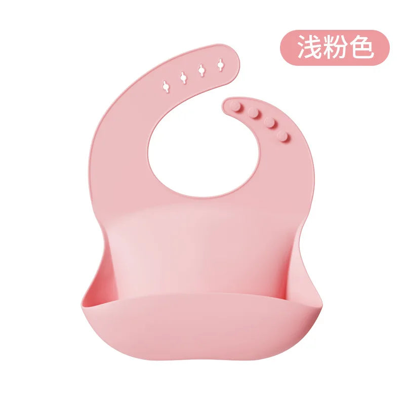 Weiches Silikon Baby Lätzchen mit 3D Reis Tasche wasserdicht für Kinder