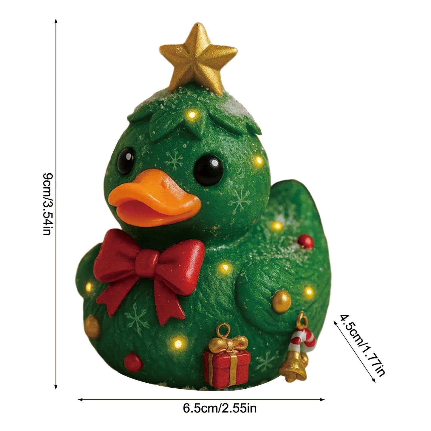 Kreatives Weihnachtsornament Ente aus Harz als festliche Dekoration