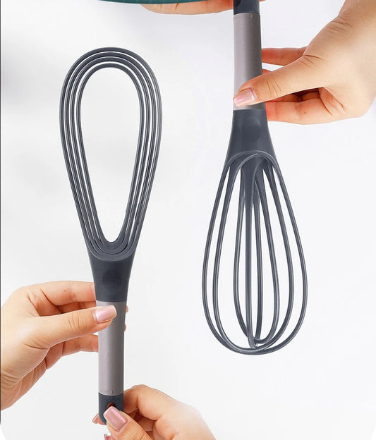 Manueller rotierender Schneebesen Kunststoff Handmixer leicht faltbar