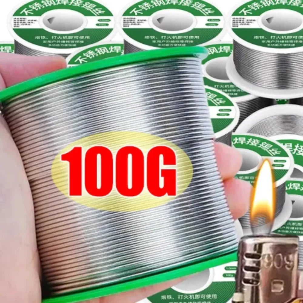 1mm bleifreies Lötdraht 20/50/100g Edelstahllöten für Batteriepole