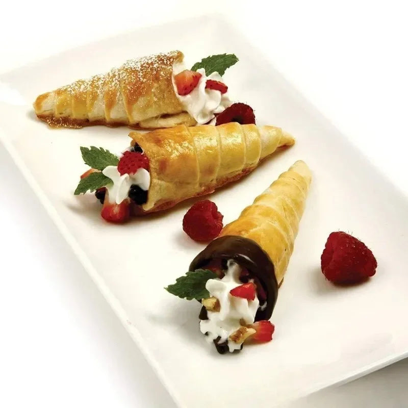 Edelstahl Kuchenwerkzeug Set mit 5 Formen für Croissant und Pfannkuchen