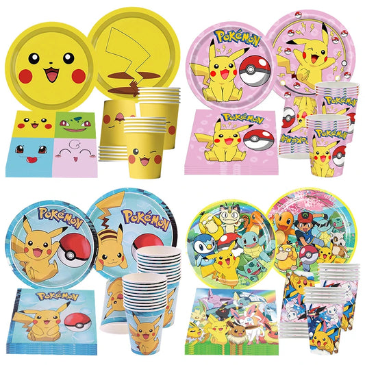 Geburtstagsdekoration Set mit Geschirr Tassen Teller Servietten Luftballons