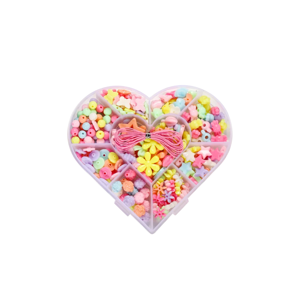 Buntes Acryl Perlen Set für DIY Freundschaft Armband Halskette Schmuck