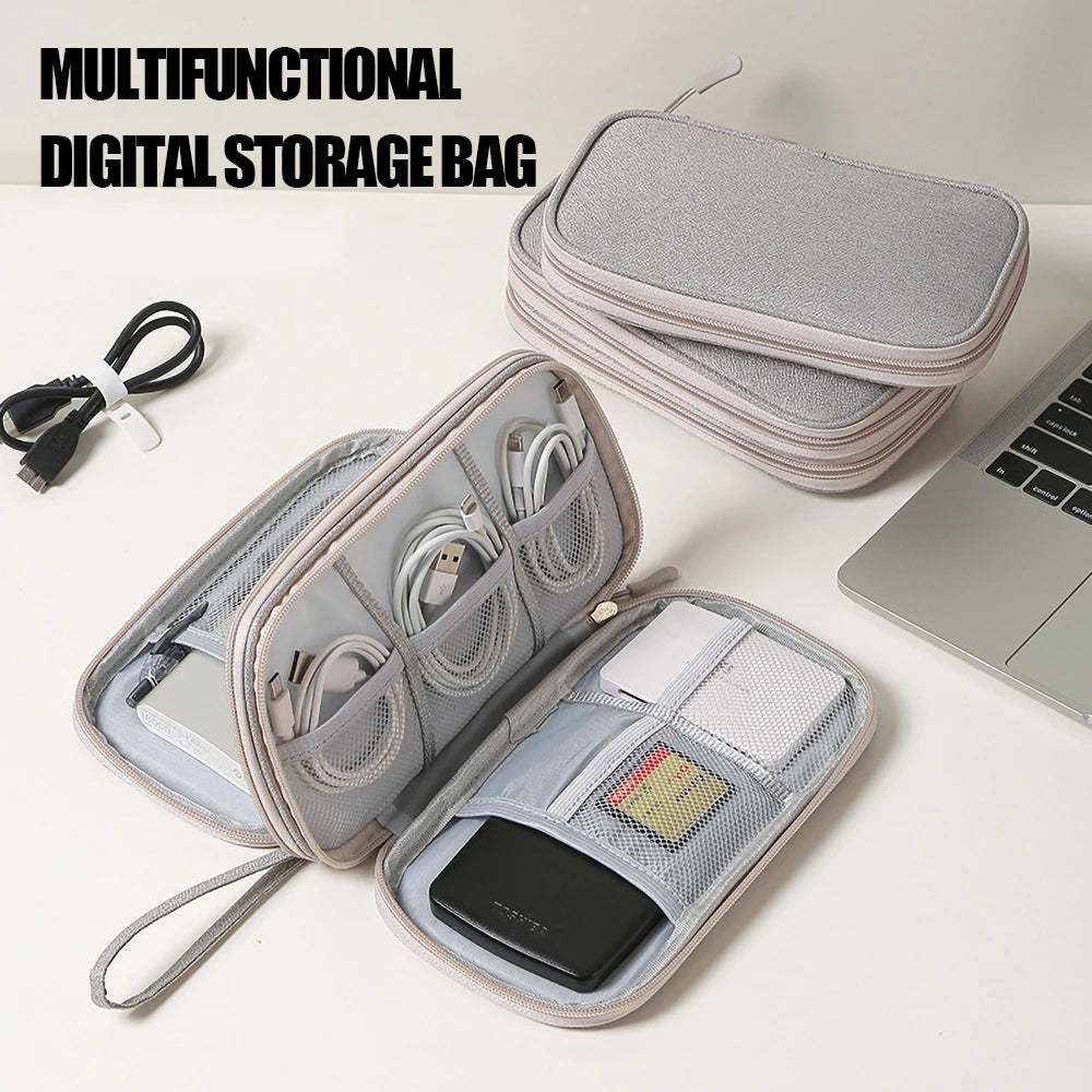 Reise Organizer Tasche für Kabel USB Ladegerät Wasserdicht Tragbar Mehrschichtig
