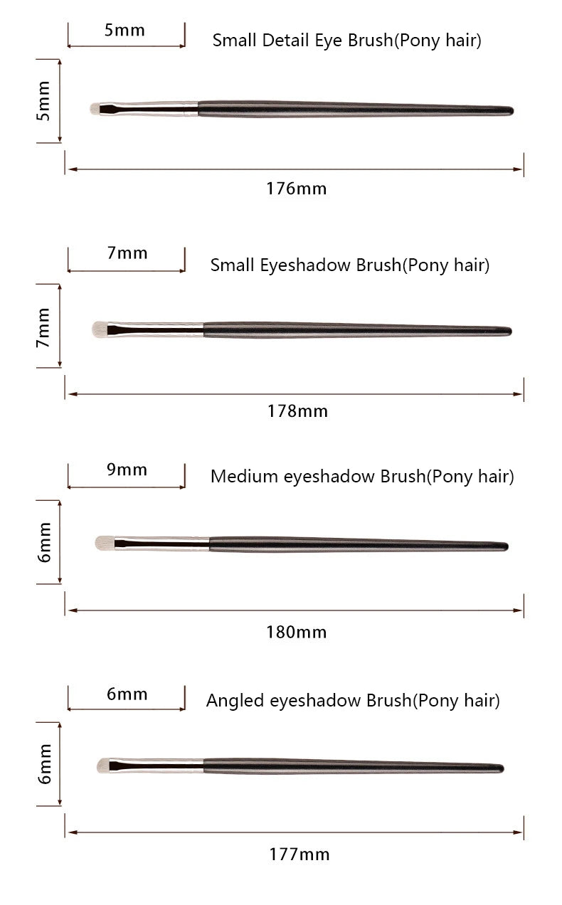 Ponyhaar Präzisionspinsel für Lidschatten Eyeliner Lippen - Exaktes Make-up