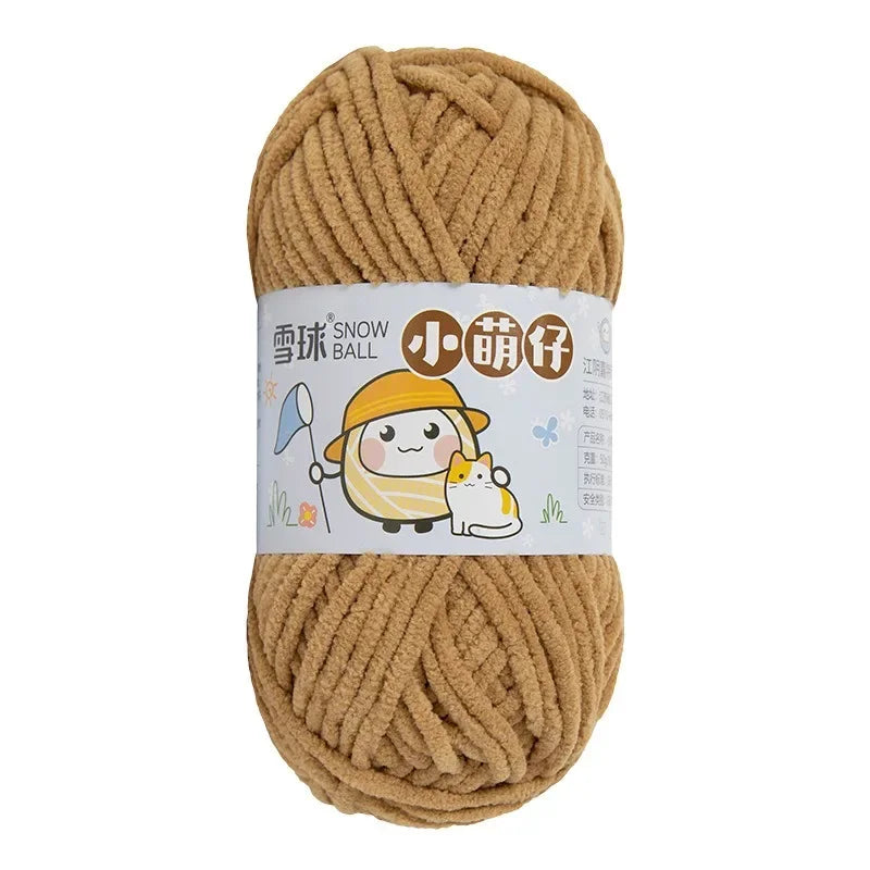 Weiches dickes Chenille Strickgarn 50g für DIY Schal Mütze Pullover
