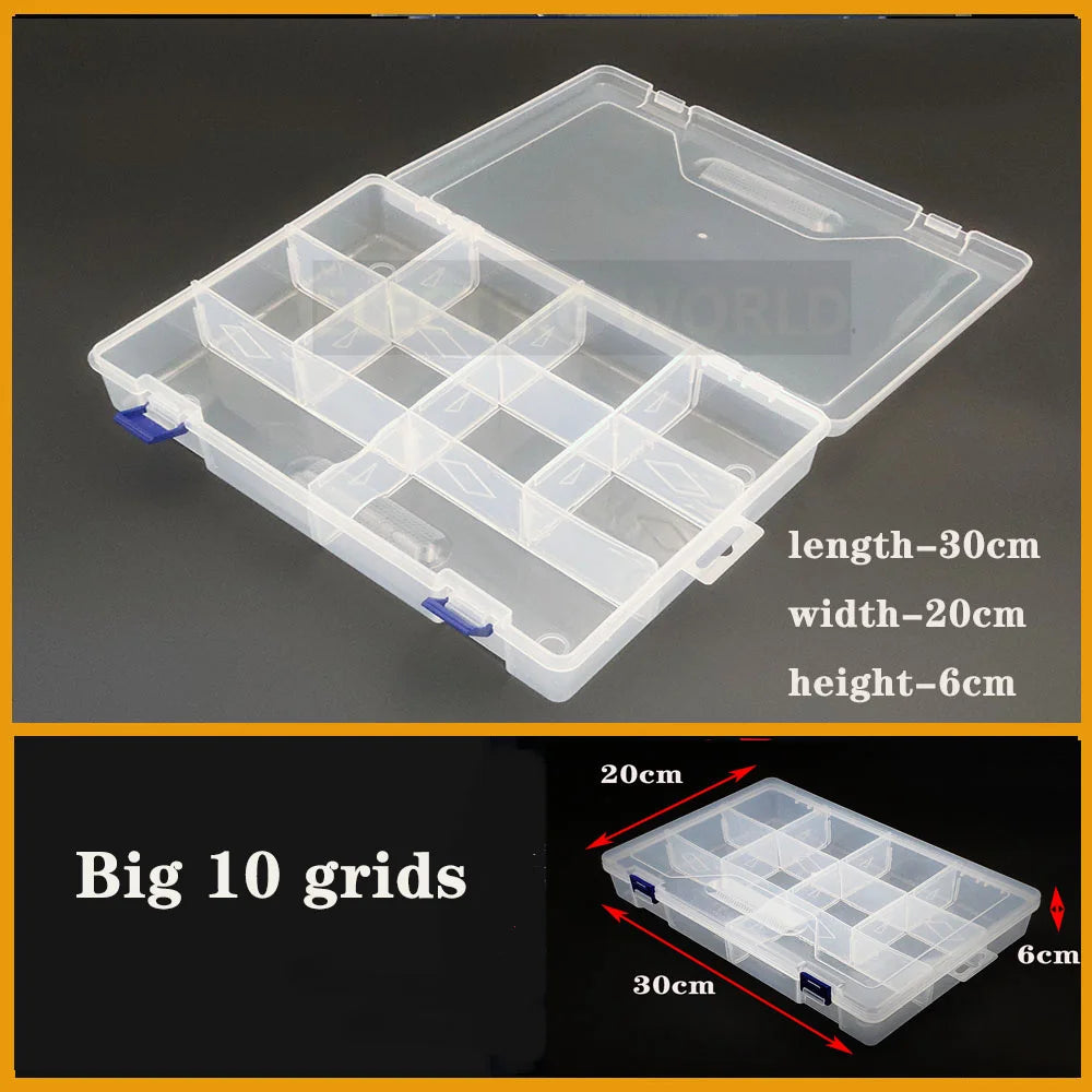 Vielseitiger transparenter Organizer für Kleinteile: Schmuck, Werkzeug, Büro