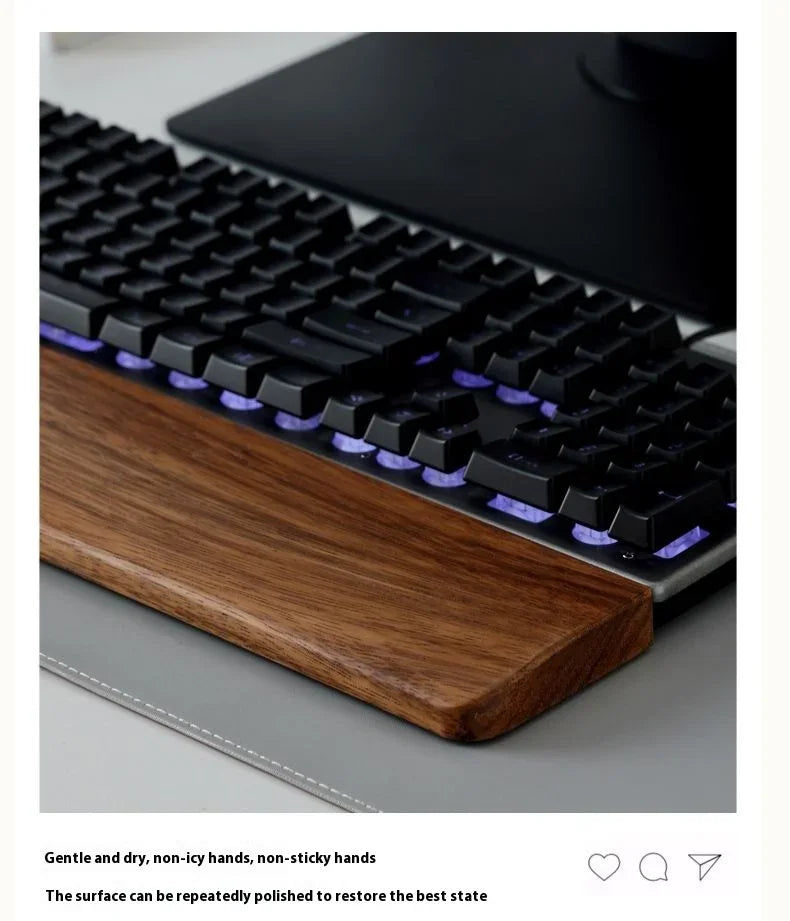 Ergonomische mechanische Holz Tastatur mit Handgelenkauflage