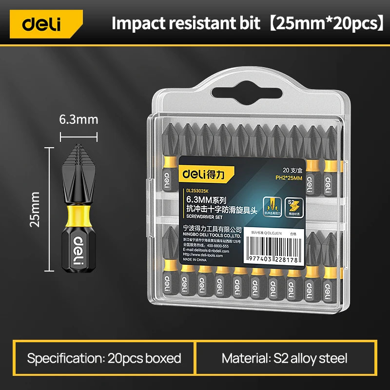 Rutschfestes PH2 Kreuzschraubendreher-Bit-Set mit starkem Magnet