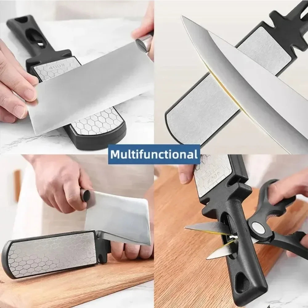 Multifunktionaler 5-in-1 Messerschärfer mit Diamantstab für Küchenmesser