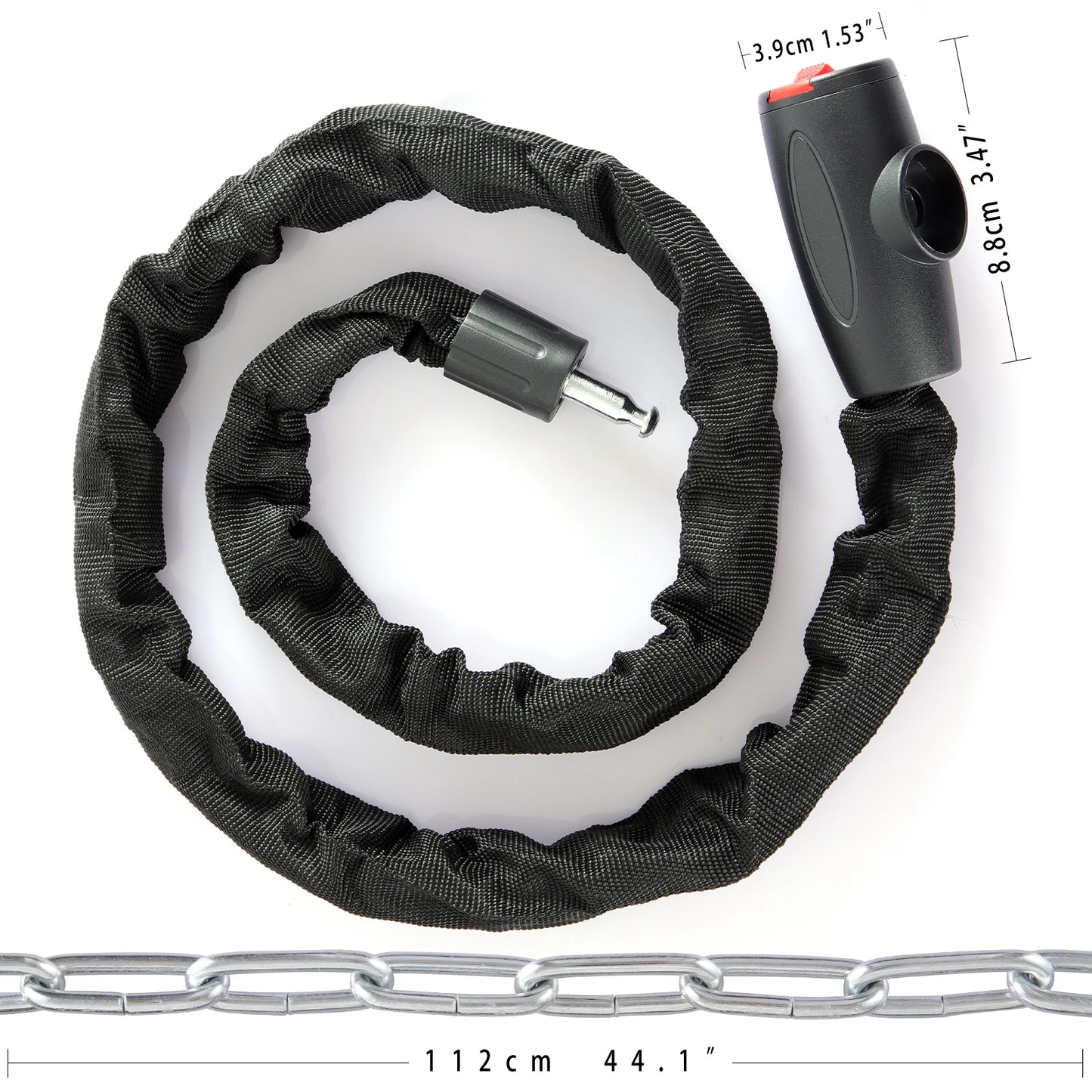 Robustes Fahrradkettenschloss 1 2 m mit verdicktem Stahl