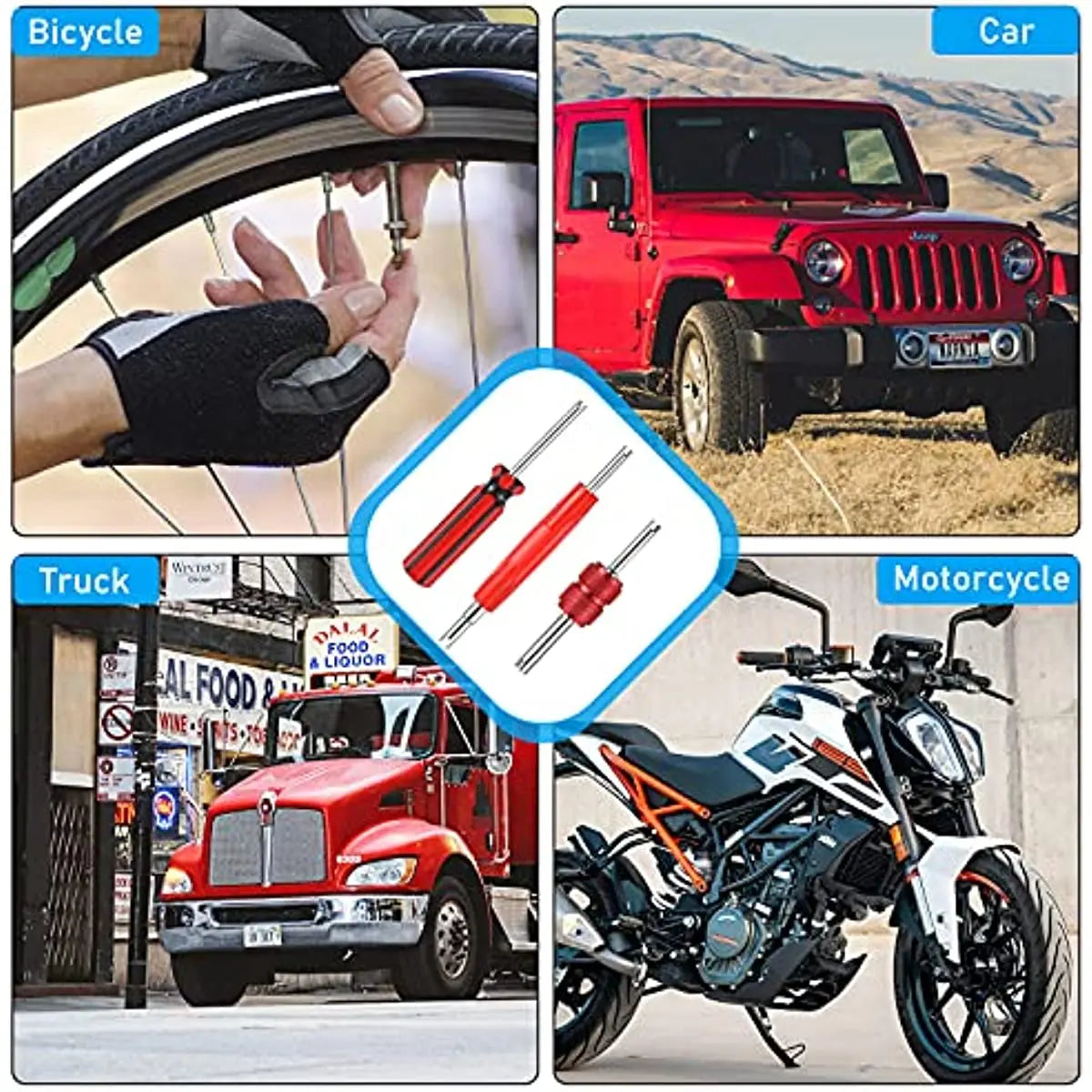 Ventilkernentferner Werkzeug Satz für Auto, LKW, Motorrad, Fahrrad-Yabubest - Home & More