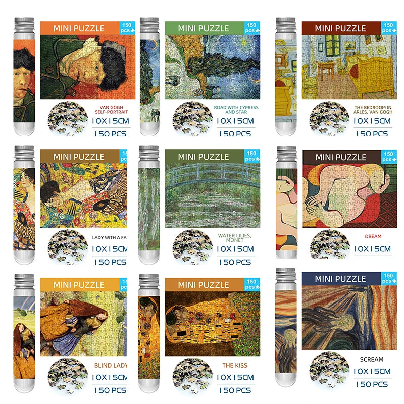 150 Teiliges Mini Reagenzglas Puzzle Der Kuss Gustav Klimt Lernspiel-Yabubest - Home & More