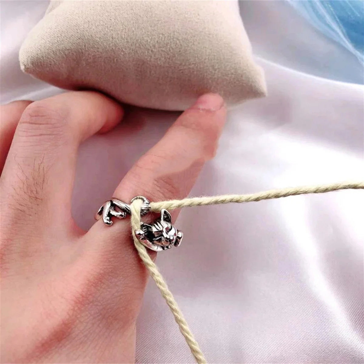 Einstellbare Häkeln Spannung Ringe 2er Set Garn Führungsringe