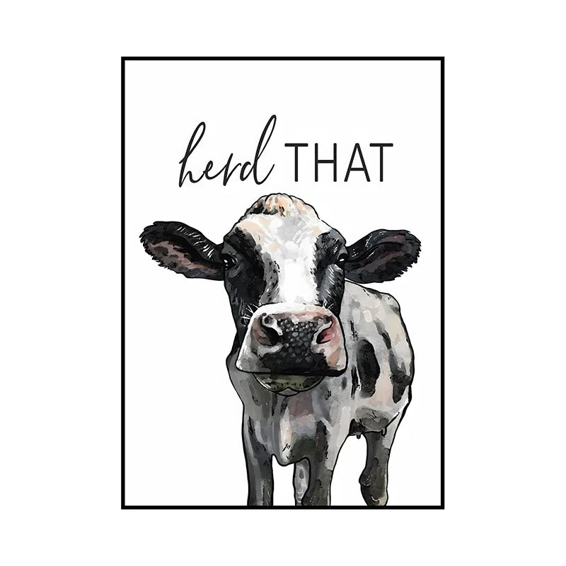 Lustige Tier Wandkunst auf Leinwand für moderne Badezimmer Dekoration