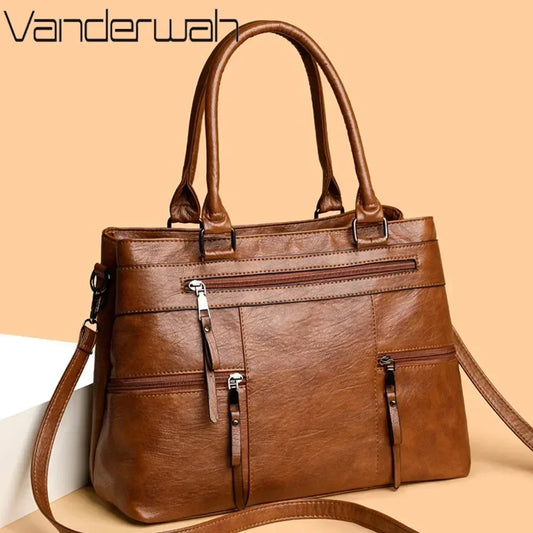 Elegante Damen Handtasche Kunstleder – Schulter, Crossbody & Tote Tasche