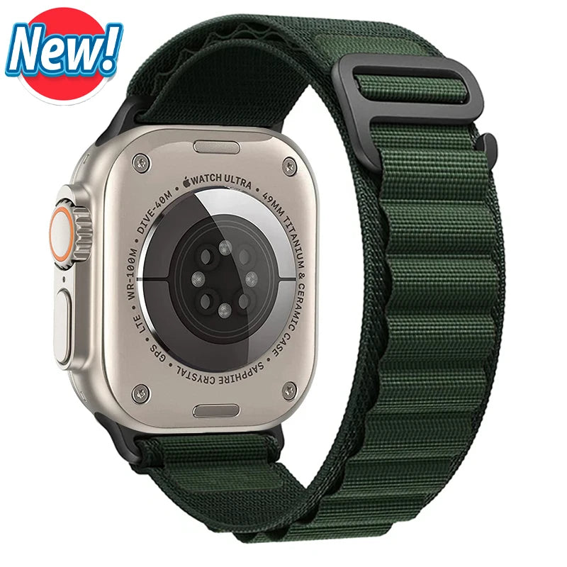 Vielseitiges Nylon Armband für Apple Watch Ultra und Series Modelle