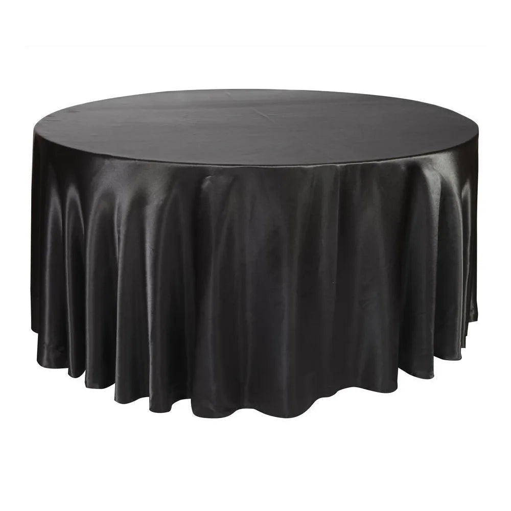 Elegante runde Satin Tischdecke für besondere Anlässe