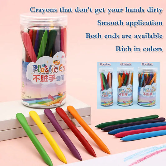 12 bis 36 Farben doppelköpfige Dreiecksstifte Ölgemälde Sticks Kinder