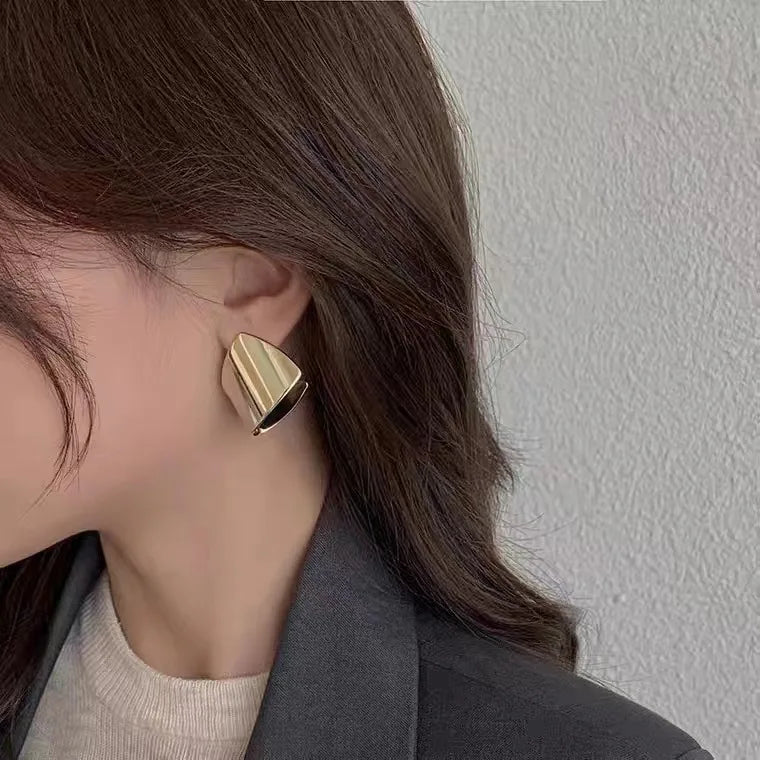 Geometrische Ohrstecker in Gold und Silber für Damen Alltag Party