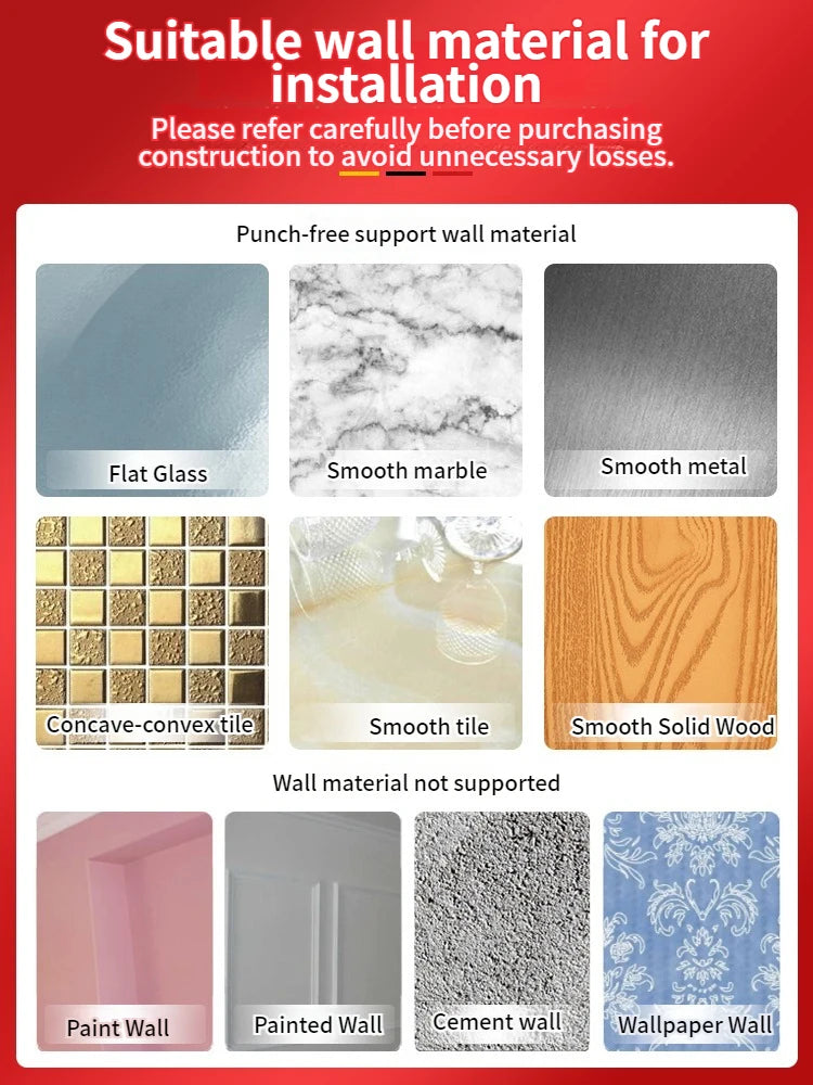 Kleiderhaken ohne Bohren – 6er Set Wandhaken Aluminium-Yabubest - Home & More