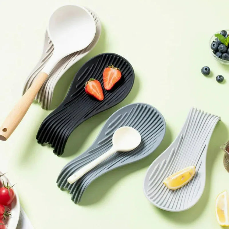 Multifunktionaler Silikon Löffelhalter lebensmittelecht hitzebeständig Küchenzubehör