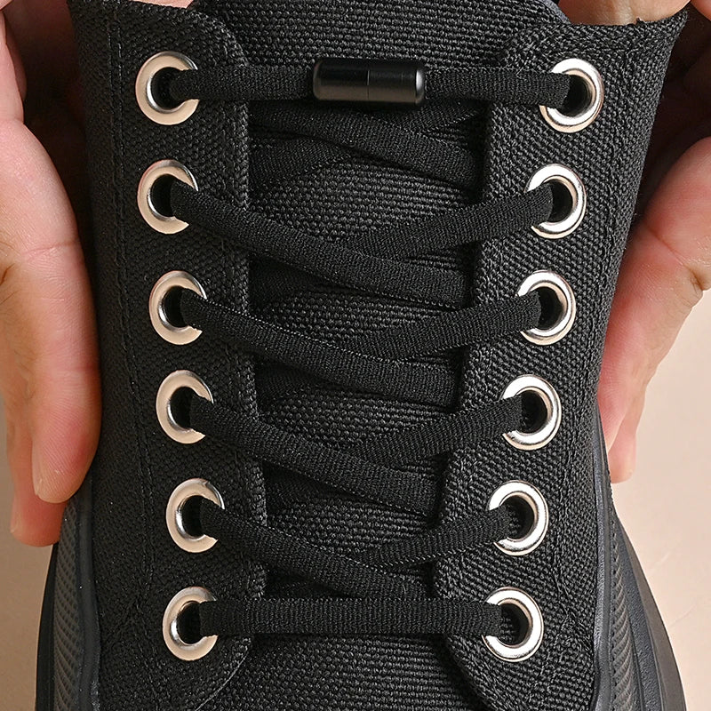 Elastische Schnürsenkel ohne Binden mit Metallverschluss für Sneakers