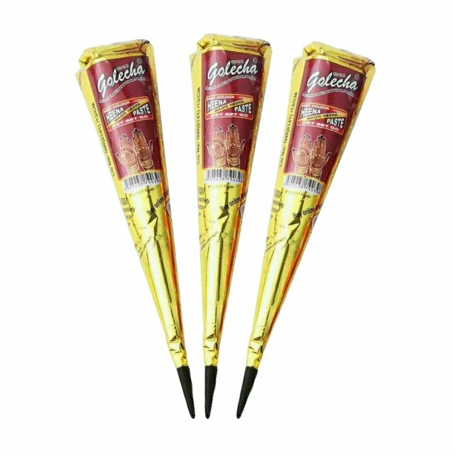 Temporäre Henna Tattoo Creme in Braun Schwarz Rot