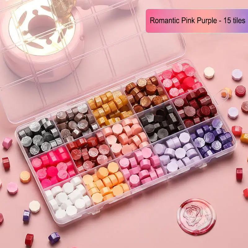 Dekoratives Wachs Siegel Stempel Set zum Basteln