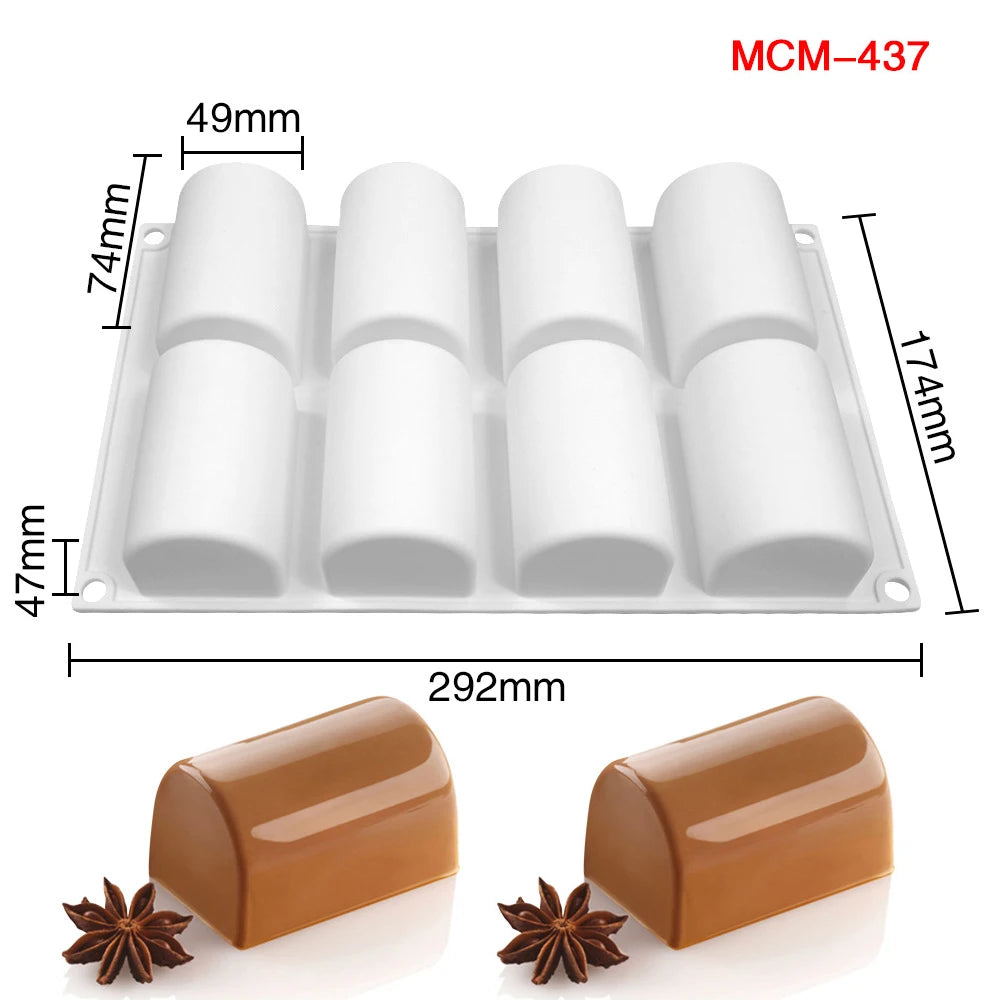 Ovale Silikon Kuchenform für Mousse und Dessert backen bis 230 Grad