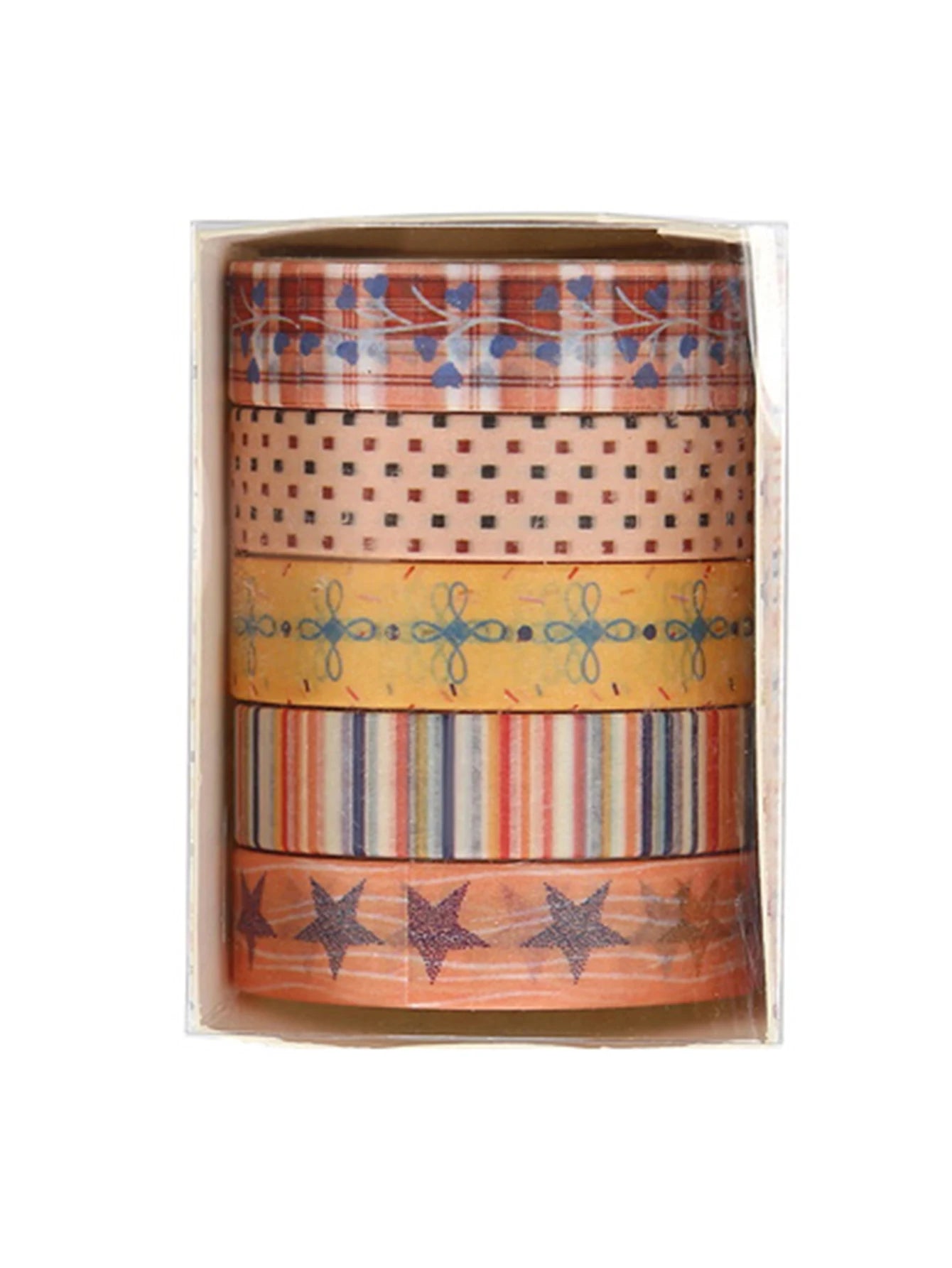 5 Rollen Washi Tape Set für Geschenkverpackung und Präzisionsarbeiten