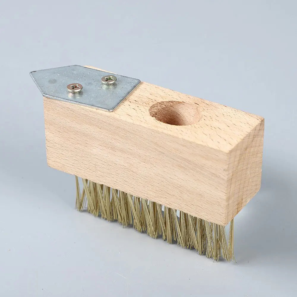 Manuelle Gartenreinigungsbürste mit Stahlborsten für Unkraut und Moos