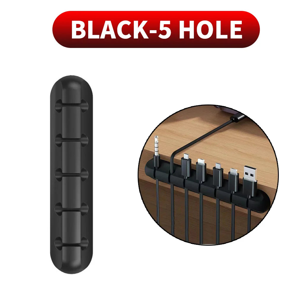 Selbstklebende Kabelhalter Clips für Schreibtisch und USB Ladekabel