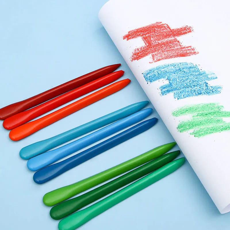 12 bis 36 Farben doppelköpfige Dreiecksstifte Ölgemälde Sticks Kinder