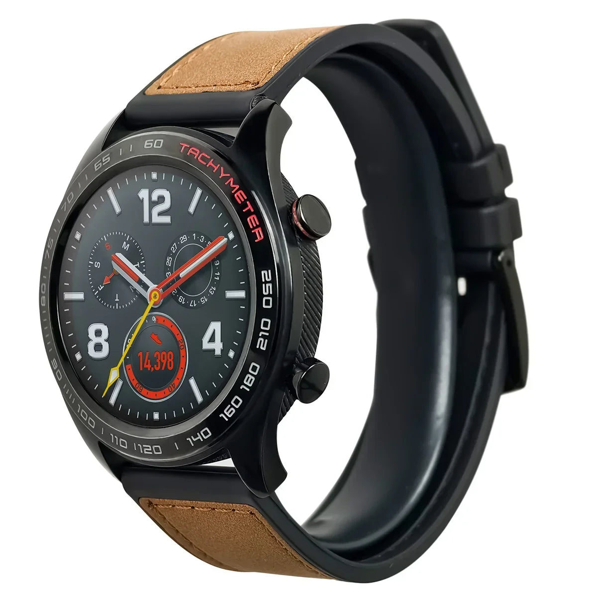 22 mm Leder-Silikonarmband kompatibel für Huawei und Samsung Galaxy Watch-Yabubest - Home & More