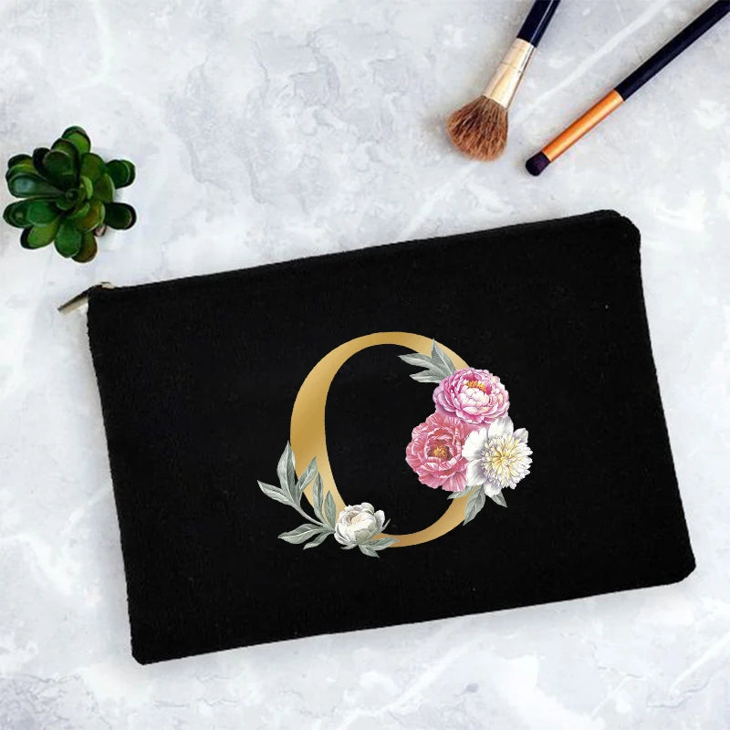 Florale Kosmetiktasche mit Reißverschluss für Damen und Brautjungfern