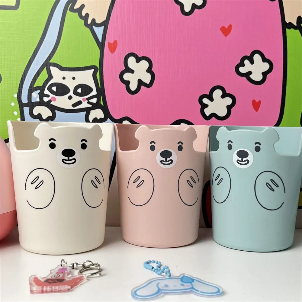 Mini Bleistifthalter Kawaii Cartoon Bär Schreibtisch Organizer Telefonhalter