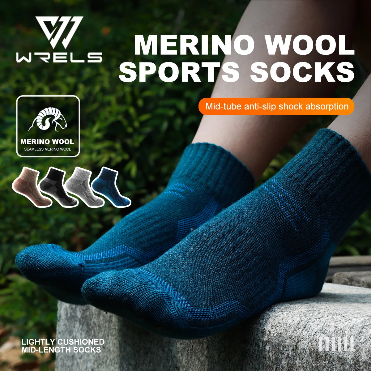 Warme Thermosocken aus Merinowolle für Ski und Wandern