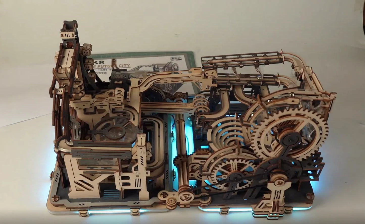 Elektrischer Marmor Lauf 3D Puzzle aus Holz mit Lichtfunktion-Yabubestshop