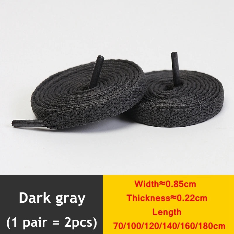 1 Paar flache verdickte Schnürsenkel für High-Top-Sneaker in 25 Farben