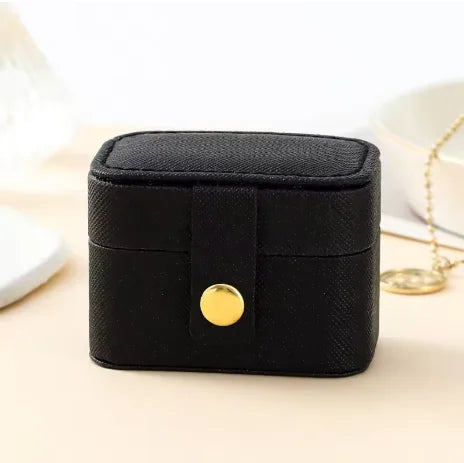 Tragbare Leder Schmuck Organizer für Reisen - Ringe, Ketten, Ohrringe sicher verstauen