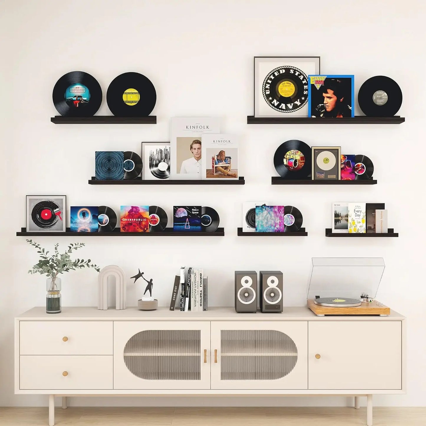 Platzsparendes Wandregal aus Aluminiumlegierung für Wohnzimmer und Bad