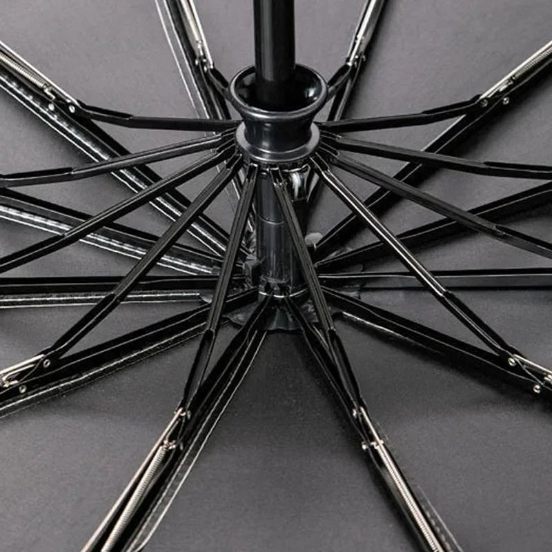 Automatischer Faltschirm Sonnen- Regenschutz doppelt 3-fach faltbar Nylon