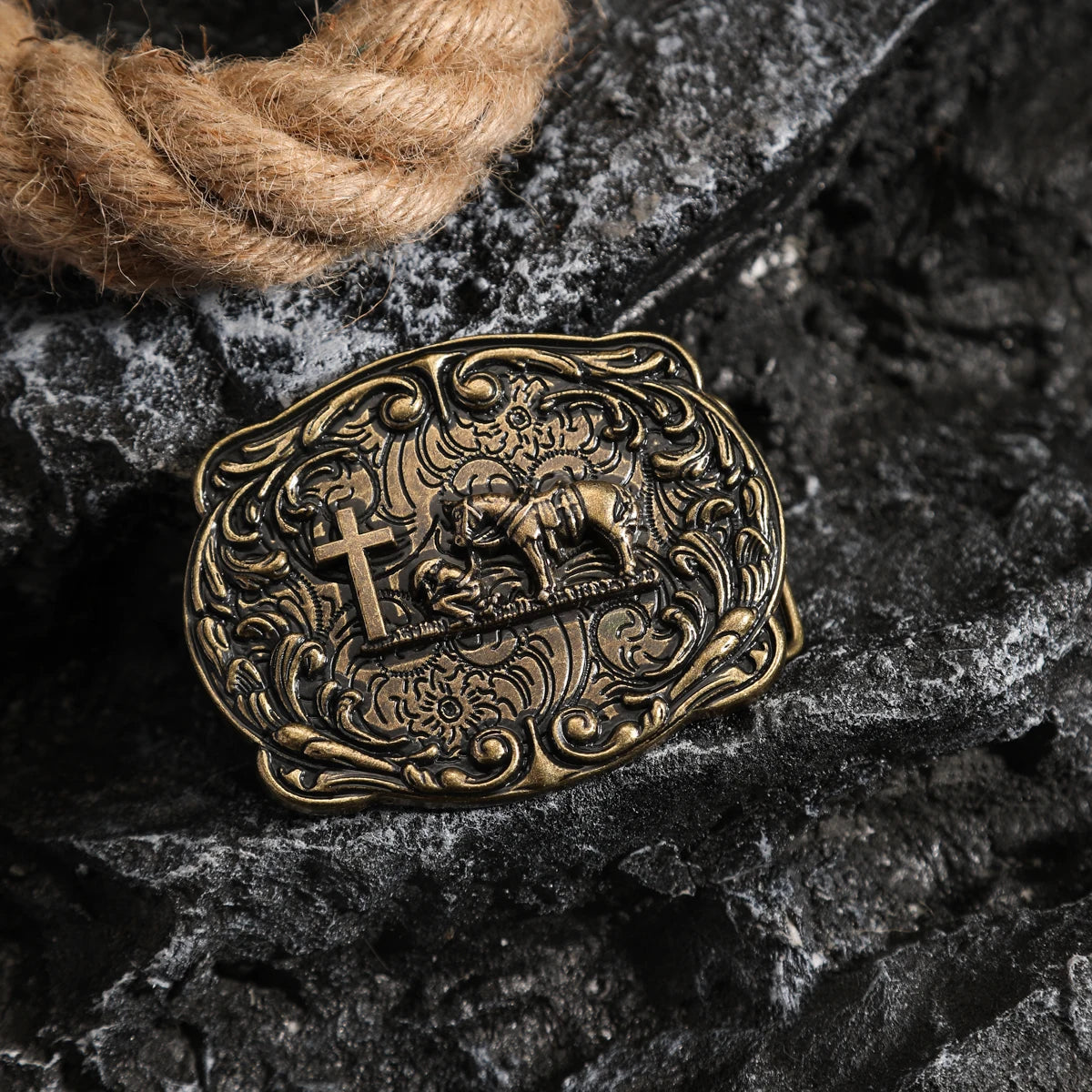 Einzigartige Western Gürtelschnalle aus Metall für besonderen Stil