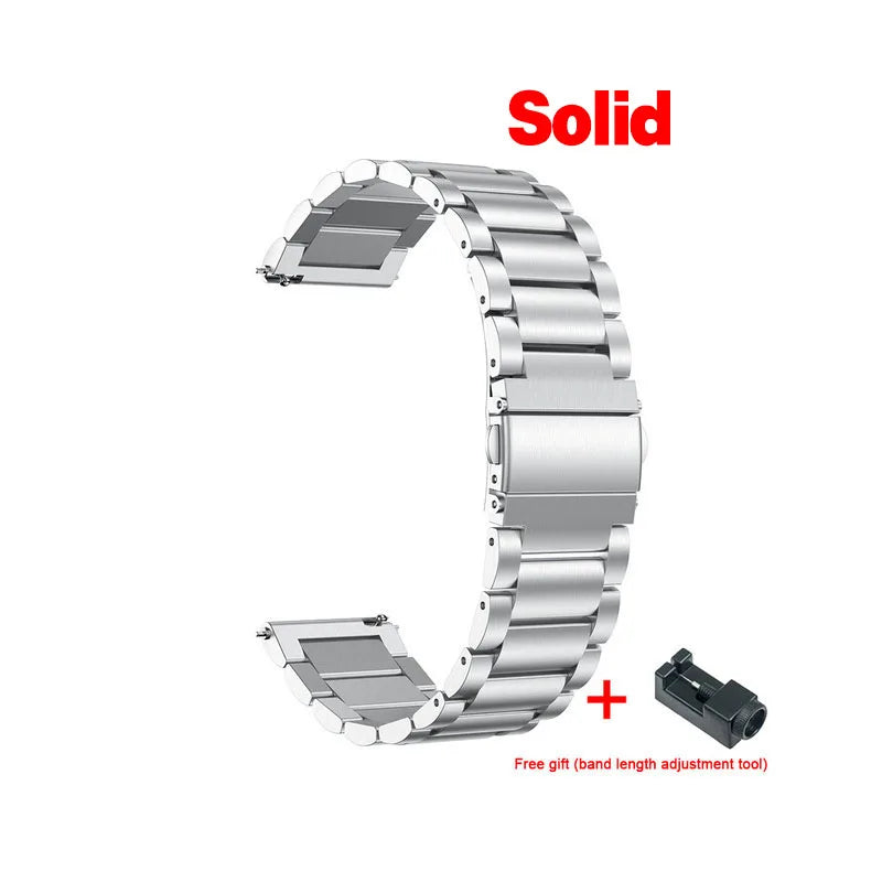 Edelstahl Uhrenarmband 20mm 22mm für Smartwatches & Classic Uhren Unisex