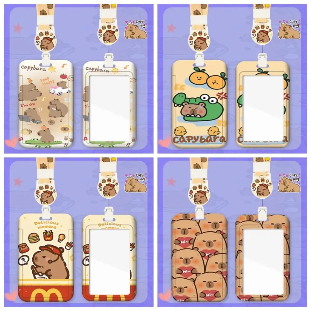 Niedlicher Kartenhalter mit Umhängeband Tiermotiv für Bus Visitenkarten