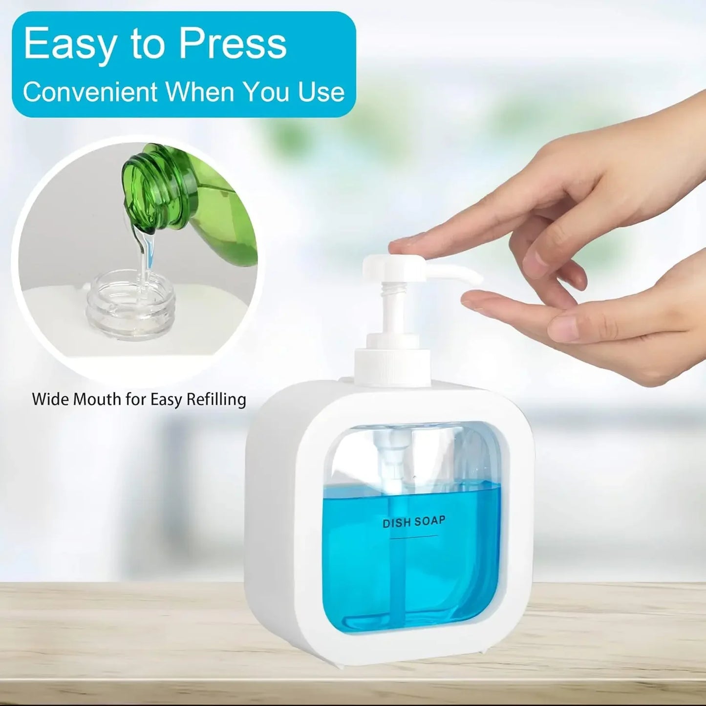 Nachfüllbarer Seifenspender für Bad - Reise – 300/500 ml Lotion - Shampoo Pumpe