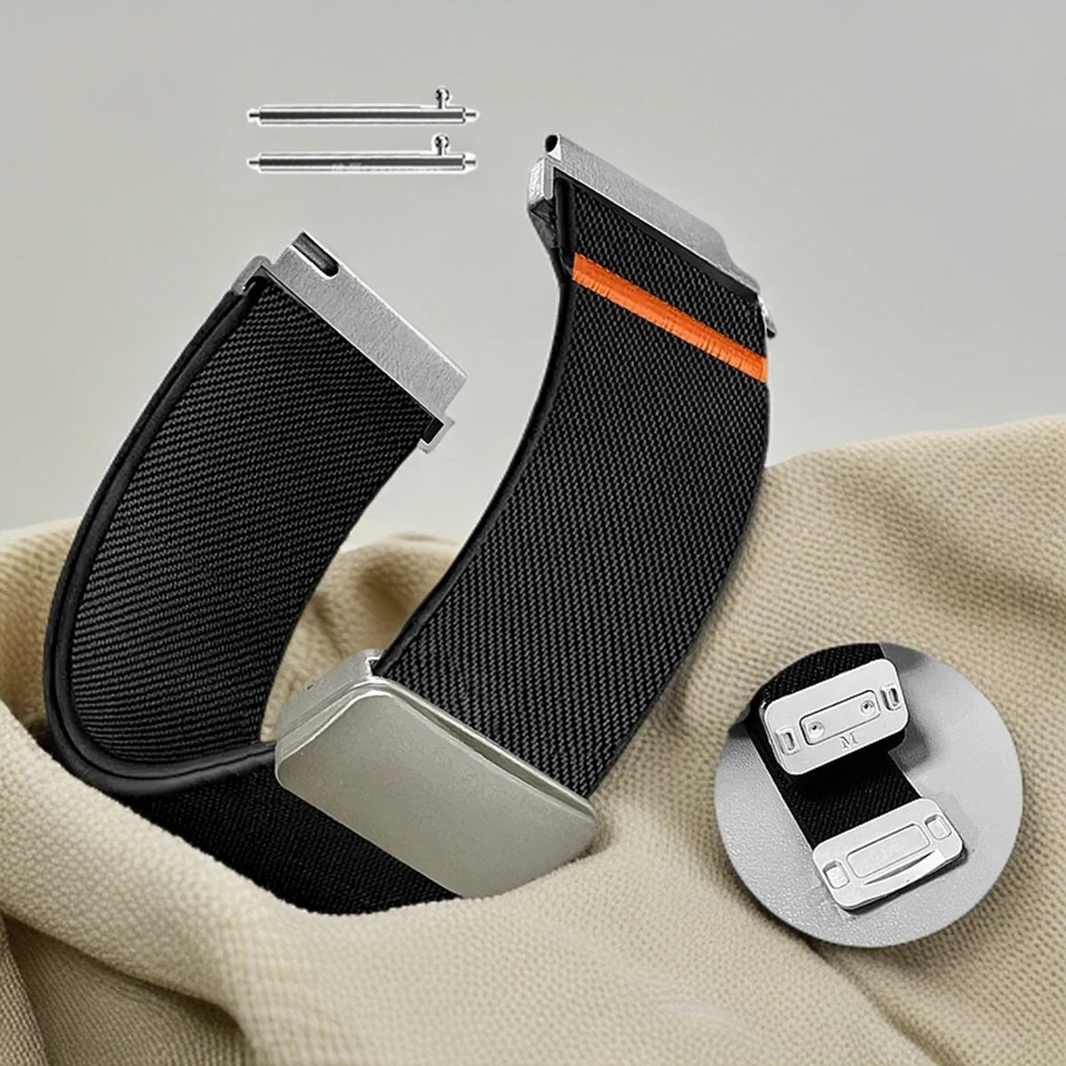 Magnetisches Nylon Uhrenarmband für Garmin Venu 3 18 20 22 mm-Yabubest - Home & More